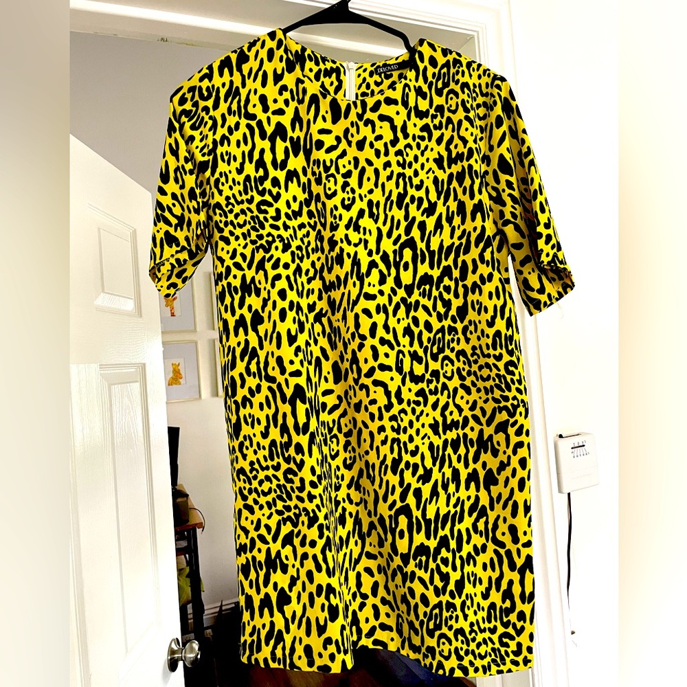 Urban Outfitters Beloved Yellow Animal Print Dress